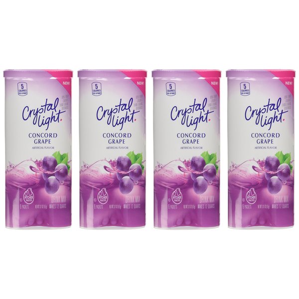 Crystal Light Concord Grape Drink Mix (Pack of 4)