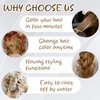 Ultikare Kids Color Hair Wax Brown, Temporary Hair Color Kids Hair Gel Hair Dye Cream Washable Natural Hair Paint Wax Hairstyle Halloween, Cosplay, Party, Christmas Gift Girls Boys 3.4 Fl Oz