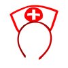 Roffiy Halloween Nurse Headband -White Color, High Elasticity - Ideal for Halloween Costumes and Cosplay (Quantity 1, 1 size)