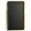 Eclipse Gold Frame Mixed Design Crushproof Leather Wrapped Metal Cigarette Case, Holds 14 100s Size Cigarettes, 3101G14-1 (Black)