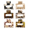 6 Pcs Small Square Hair Claw Clips Non Slip Hair Clamps Tortoiseshell Acetate Leopard Jaw Clip Celluloid French Hair Barrettes for Women Girls