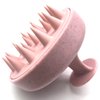 BEAVERSTRONG Shampoo Massager Brush, Silicone Scalp Cleanser and Head Scrubber Round Brush for Shower and Hair Care (Pink)