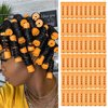 60pcs Perm Rods Set for Natural Hair Cold Wave Rods Hair Rollers for Women Hair Curling Rods for Long Medium short Hair Curler Styling DIY Hairdressing Tools（Orange）