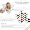 LacerHair New Hair Extensions Human Hair Tape in Skin Weft Seamless Extensions 60A Ash Platinum Blonde 100% Real Remi Remy Human Hair Silky Straight 20 Pcs/Pack 18 Inch