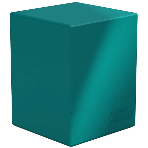 Ultimate Guard Boulder Solid 100+, Deck Case for 100 Double-Sleeved TCG Cards, Petrol, Secure & Durable Storage for Trading Card Games, No Transparency