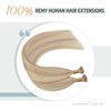 Ugeat I Tip Hair Extensions Human Hair Ash Blonde Itip Hair Extensions Short Hair Remy Human Hair Extensions I Tip 14 Inch 50s 40g