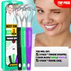 CATACC PRO Tongue Scraper for Kids, Metal Tongue Scraper with Travel Case, Durable Stainless Steel Tongue Scraper Cleaner for Adults - Pack of 3