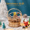 ROKR 3D Puzzles for Adults Orrery Music Box Wooden Model Building Set, DIY Wood Craft Kit Solar System Kit STEM Toys Gifts for Teens Boys/Girls Hobbies for Man/Woman