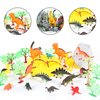 Prehistoric Dinosaur Playset – 45 Assorted Plastic Animal Figures Pieces Toy Play Set for Kids, Boys and Girls with Storage Container