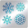 Beautiful Snowflakes Reusable Metal Journal Planning Stencils Stainless Steel Stencils for Painting Notebook Diary Painting On Wood Floor Wall Furnitur Engraving Bookmark Crafts DIY Art