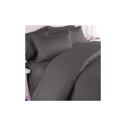 Elegance Linen 1200 Thread Count King/Cal-King Size Egyptian Quality 3pcs Duvet Cover Set, Gray