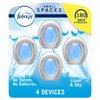 Febreze Small Spaces Air Freshener, Plug in Alternative for Home, Linen & Sky, Odor Fighter for Strong Odor (4 Count)