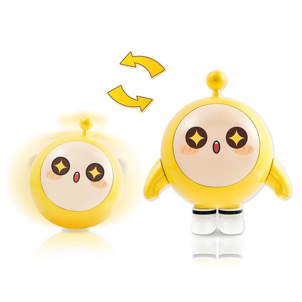 A ALPHA Eggy Party Toys, Yeggy Action Figures Transformer Toys, 2-in-1 Eggy Wobbler Toys to All Ages, Cute Tumbler Toys for Kids Boys and Girls Birthday Holidays