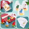 Wettarn Christmas Merry Mini Rubber Ducks with Scarf Hats Christmas Ducking Card Organza Bags Bulk Thank You Gift Set for Employee Teacher Students Team Coworkers Christmas Party Favors(24 Sets)