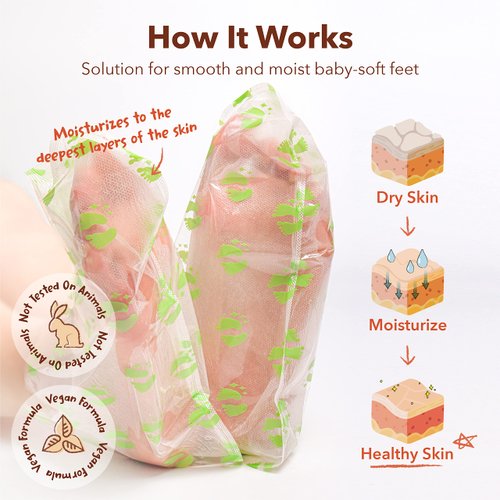 PUREDERM Exfoliating Foot Mask (3 Pack) – Regular Size Exfoliating Foot Masks for Cracked Feet, Dry Skin, Callused Feet