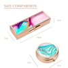 Hennaja Rectangle Pill Box and Round Pill Box,Decorative Pocket Purse Portable Travel Pill Case & Medicine Organizer(1 Pack,2-Splash Ink2)