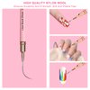 5Pcs Nail Art Liner Brushes,Liner Brush For Nails Gel,Fine Line Nail Art Brush,Nail Art Striping Brushes,Painting Art Design Pen For Long Lines, Thin Details, Fine Drawing Sizes 5/9/13/20/25mm