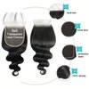 5x5 Transparent HD Lace Closure Body Wave human hair closure 12A Brazilian Virgin Human Hair Closure Free Part 100% Human Hair Extensions Pre Plucked Natural Black (18 Inch)
