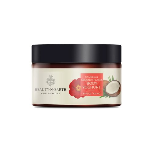 BEAUTY-N-EARTH Camelia Coconut Flakes Body Yoghurt,100ml Enriched with Camellia Oleifera Seed Oil | Coconut oil | Shea Butter | Tea | Vitamin E
