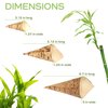 BambooMN 3.15" x 1.38" Premium Appetizer Bamboo Leaf Food Cone, Natural Disposable, Great for Catering, Parties and Home Use, 100 Pieces