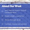 Revolution Fibers Corriedale Wool Roving 1 lb (16 Ounces) for Spinning | Soft Chunky Jumbo Yarn for Arm Knitting Blanket |100% Natural Undyed (Off-White) Wool Yarn Bulk, Felting Core, Carded Stuffing