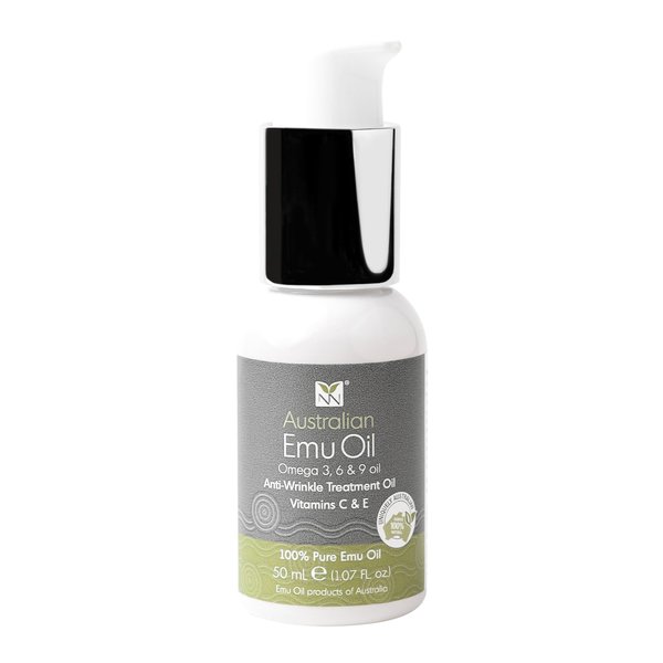 Australian Emu Oil with Vitamin E & C - 50mL Skin Brightener Serum for Face & Body to Reduce Visible Signs of Aging, Spots & Sun Damage - Antioxidant w/Omega 3 6 9 & Essential Oils by Y-Not Natural