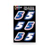 Rico Industries NASCAR Kyle Larson Vertical Tattoo Peel & Stick Temporary Tattoos - Eye Black - Game Day Approved!