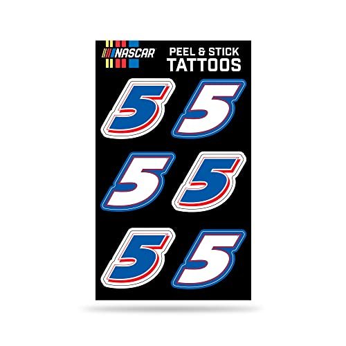 Rico Industries NASCAR Kyle Larson Vertical Tattoo Peel & Stick Temporary Tattoos - Eye Black - Game Day Approved!