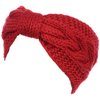 Womens Winter Boho Chic Classic Cable Bow Knotted Crochet Knitted Turban Headband Headwrap