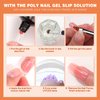 VIARAND Slip Solution Poly Gel 4oz, Anti-stick Poly Gel Nail Solutions with Gel Nail Brush, Glass Cup, Easy DIY Extension Poly Nail Gel