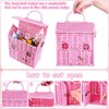 Handmade Rattan Doll House Rattan House Shape Shoulder Bag Wicker Basket with Lid Mouse in a Box House for Doll Toys Rattan Storage Basket Small Dollhouses Cute Woven Handcrafted Artwork Gift (Pink)