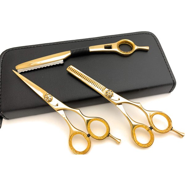 5.5"Professional Razor Edge Hair Cutting Scissors Shears Hairdressing Scissors Barber Shears Set