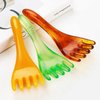 SAICOOS Head Massage Facial Yoga,Wrinkle Removal Gua Sha Massage Tool, Anti-Aging Anti-Wrinkle Anti-Wrinkle Tool Set, Bionic Hand Tools, Suitable for Head, face, Body, Legs and Back (Green+Brown)