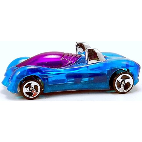 Mattel Hot Wheels 1997 Power Pipes Diecast Vehicle Collector #531 Phantom Racer Series 3 of 4 | Clear Blue Body Purple Tinted Windows Chrome Metal Car Base Synthetic Rubber 3 Spoke Wheels Model #16904