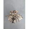 Medium size gold textured metal leaf hair claw clip jaw clip (Primary color: Matte Gold)