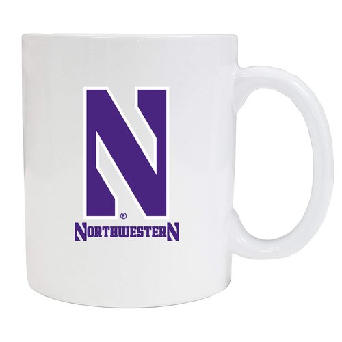 Northwestern University Wildcats White Ceramic Coffee Mug (White). Officially Licensed Collegiate Product