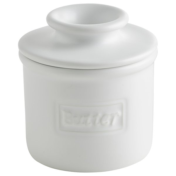 Butter Bell - The Original Butter Bell crock by L Tremain, a Countertop French Ceramic Butter Dish Keeper for Spreadable Butter, Café Matte Collection, White Matte