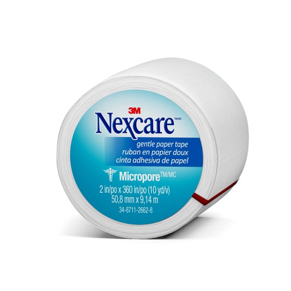Nexcare Gentle Paper First Aid Tape, Breathable, 2 Inch X 10 Yards, 4 Rolls