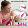 (10 Pcs Pink) Plastic Acrylic Nail Art Soak Off Cap Clip UV Gel Polish Remover Wrap Tool Gel Nail Polish Remover Clips for Fingernail Removal Soak Off Clips Wrap Cleaner Cap Clip