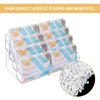 Plastic Business Card Holder for Desk, Clear Acrylic Business Card Organizer, 8 Pockets 4 Layers Business Card Display Stand for Office, 2 Packs