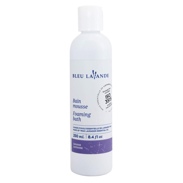 Bleu Lavande - Natural Lavender Foaming Bath - Made with Certified Premium & 100% Pure True Lavender Essential Oil - Soothing, Natural, Cruelty-free and Vegan - No Artificial Fragrances - 8.4 Fl Oz
