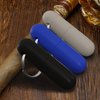 OYHBO Cigar Punch Set of 3 Cigar Accessories Bullet Style Plastic Keychain Punch with 8 mm Hole (White & Black & Blue)