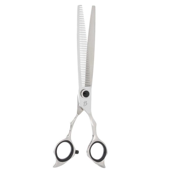 Bucchelli Premium Tooth Chunker Hair Cutting Shears with Ball Bearing Tension System | Professional Barber Hair Cutting Shears | VG-10 Japanese Stainless Steel | 7" Inch 24 Tooth