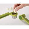 Joseph Joseph Helix Garlic Press Mincer Ergonomic Twist-Action Hand Juicer Stainless Steel, Green, One-Size