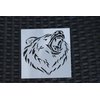 Bear Logo Stencil Reusable Sturdy Flexible Clear Plastic 1-5.5x5.5 in Arts and Crafts Material Scrapbooking for Airbrush Painting Drawing