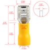 Baomain 1/4" Female Quick disconnects Vinyl Insulated Spade Wire Connector Electrical Crimp Terminal 12-10 AWG Yellow (100PCS)