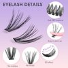 Lash Extension Kit, PITHER DIY Eyelash Extension Kit at Home with Lash Bond and Sealant Lash Tweezers for Self Use (0.07mm 10-16mm Volume Lash Clusters 40D+50D 280pcs)