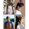 14pcs Rainbow Shimmering Metallic Hair Ties Cute and Fluffy Elastic Fabric Scrunchies Soft for Ponytail Holder for Women Girls
