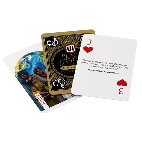 Urban Intellectuals Black History Playing Cards - African American Themed Gold Foil Cool Decks of Cards - Poker Blackjack Famous People Games Educational Quotes Fact Collectibles - Black