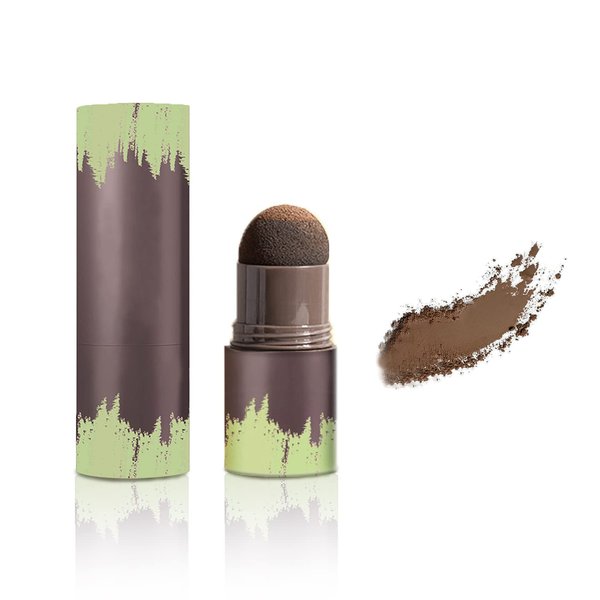 IONSGAKO Hairline Powder Stick, 1PCS Hair Root Touch Up Powder Hair Shading Sponge Pen Waterproof Hair Powder for Gray Hair Coverage, Thinning Hair Root Cover Up - 02 Mocha Brown